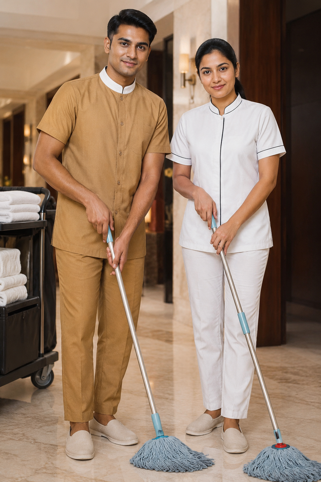 Hotel cleaning and housekeeping staff uniforms